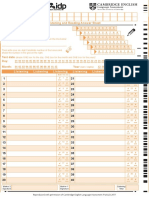 IELTS Listening Answer Sheet