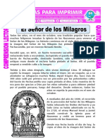 Ficha El Señor de Los Milagros para Quinto de Primaria