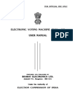 Electronic Voting Machine (Evm) - Electronic Voting Machine (Evm) - User Manual