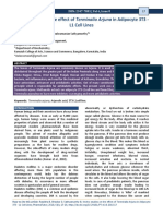 Invitro Studies On The Effect of Invitro Studies On The Effect of Terminalia Arjuna in Adipocyte 3T3 - L1 Cell Lines