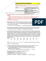 ST350 NCSU Practice Problems Final Exam