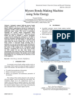 Automatic Mysore Bonda Making Machine Using Solar Energy
