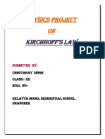 Physics Project On: Kirchhoff's Law