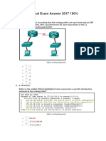 CCNA2 v6.0 Final Exam Answer 2017 100%: o o o o o o