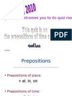 Prepositions Quiz