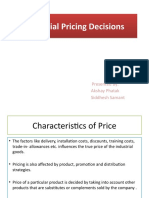 Industrial Pricing Decisions