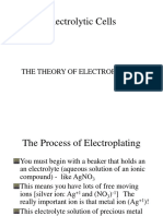 Electrolytic Cells: The Theory of Electroplating