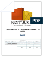 Procedimiento de Empaste de Pared