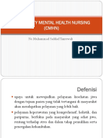 Community Mental Health Nursing (CMHN)