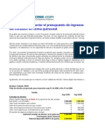 Modelo para Presupuestar Ingresos y Gastos