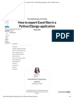 How To Export Excel Files in A Python - Django Application - ASSIST Software Romania