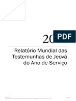 Relatório Mundial Das Testemunhas de Jeová Do Ano de Serviço de 2018