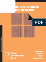 Tongue and Groove Roof Decking: 2 Wood Construction Data