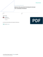 The Influence of Finger Hold Relaxation Technique On Pain Reduction of Post Sectio Caesare A Patients