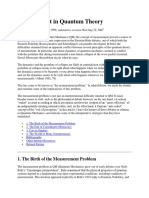 Measurement in Quantum Theory