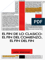 El Fin de Lo Clasico. Eisenman1984