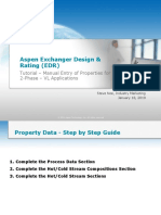 Manual Entry of Properties For 2-Phase VL Mixtures With Aspen EDR