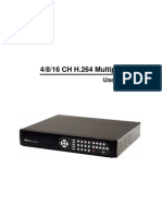 4/8/16 CH H.264 Multiplex DVR: User Manual