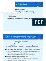 Today's Objectives: - Programming Languages