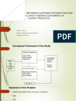 The Relationship Between Customer Satisfaction and Customer Loyalty Among Customers of Luxury Products