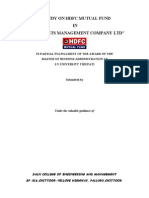 A Study On HDFC Mutual Fund IN "HDFC Assets Management Company LTD"