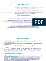 Filtration: Filtration May Be Defined As The Separation of Solid From A Fluid by Means of A Porous