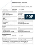 Foot and Ankle Disability Index and Sports Module FADI