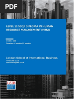 Level 11 SCQF Diploma in Human Resource Management