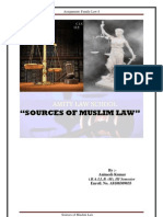 "Sources of Muslim Law": Assignment: Family Law-I