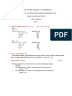 Dhanalakshmi College of Engineering: 1. Prove The Boolean Theorems: (A) X + X X (B) X + Xy X (M/J-16)