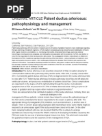 Patent Ductus Arteriosus: Pathophysiology and Management: Original Article