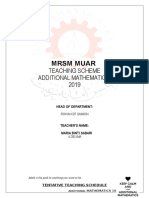 Teaching Scheme 2019 Addmaths