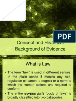 Concept and Historical Background of Evidence