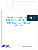 Test Procedure For Sel 451relays