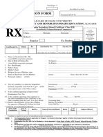 Rx-2:Examination Form: Aligarh Muslim University Board of Secondary and Senior Secondary Education, Aligarh