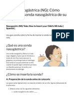 Sonda Nasogástrica (NG) - Cómo Insertar La Sonda Nasogástrica de Su Niño