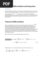 Numerical Differentiation and Integration