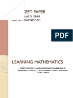 Concept Paper: by Nicholas O. Onim REG. NO.: I56/79879/2012