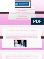 La Importancia de La Sociologia en Relacion Con La Enfermeria