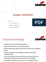 Cooper Industries: Group 7 - Vijay (2008143) Balaji (2008124) Farid (2008127)