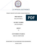 Project Report On PN Diode Characterization (Using LTSpice)