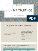 Escribir Objetivos