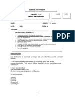 Prueba Fisica Termodinamica Repaso PSU