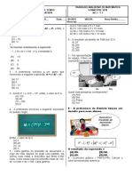 1º Simulado de Matematica 9 Ano