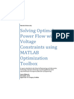 Solving Optimal Power Flow With Voltage Constraints Using Matlab Optimization Toolbox