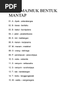 Kata Majmuk Bentuk Mantap