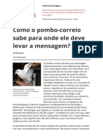 Como o Pombo-Correio Sabe para Onde Ele Deve Levar A Mensagem?