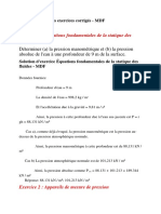 S2 1011 Mecanique Des Fluides TD Correction