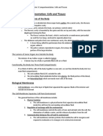 Chapter 3: Compartmentation: Cells and Tissues: Functional Compartments of The Body