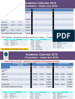 UTP Academic Calendar 2019